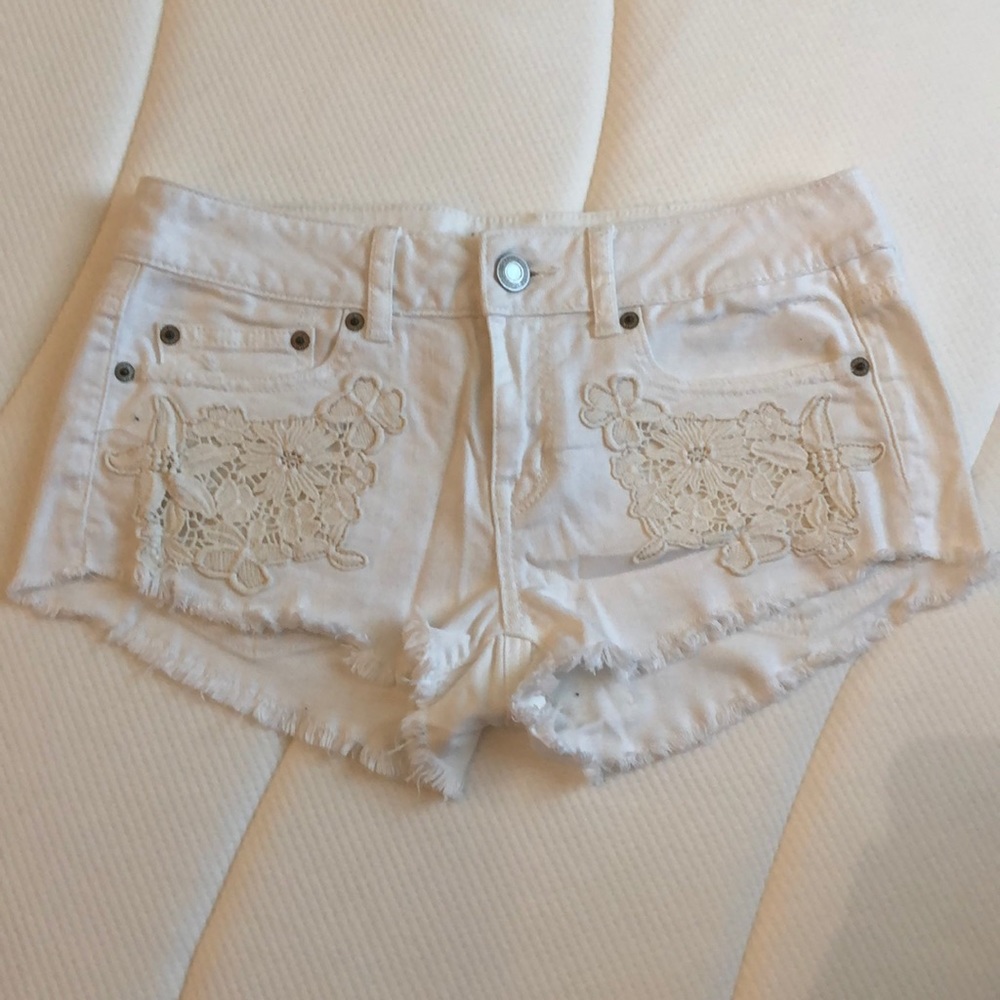 White American Eagle Jean Shorts